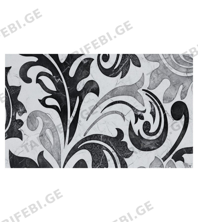 კერამიკ. ფილა ELEGANT DAMASK BLACK DECOR A N K A 30*60