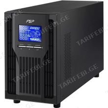 უწყვეტი კვების წყარო FSP PPF16A1900 CH-1102TS, 2000VA, USB, RS-232, UPS, BLACK