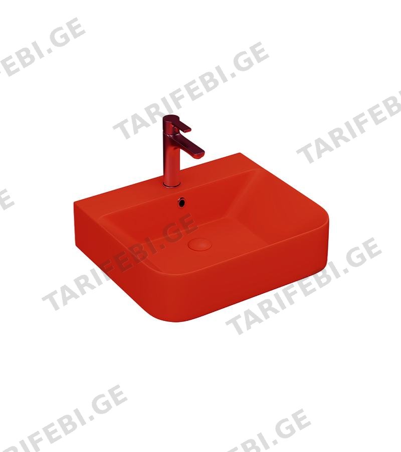 ხელსაბანი 55-სმ TOP COUNTER #3054-105 ფერი : Glossy Red მწ. LUCCO