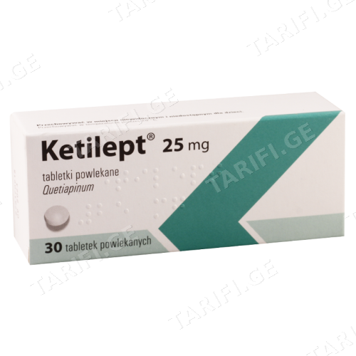 კეტილეპტი ტაბლეტი 25მგ #30 0 Ketilept tab 25mg #30