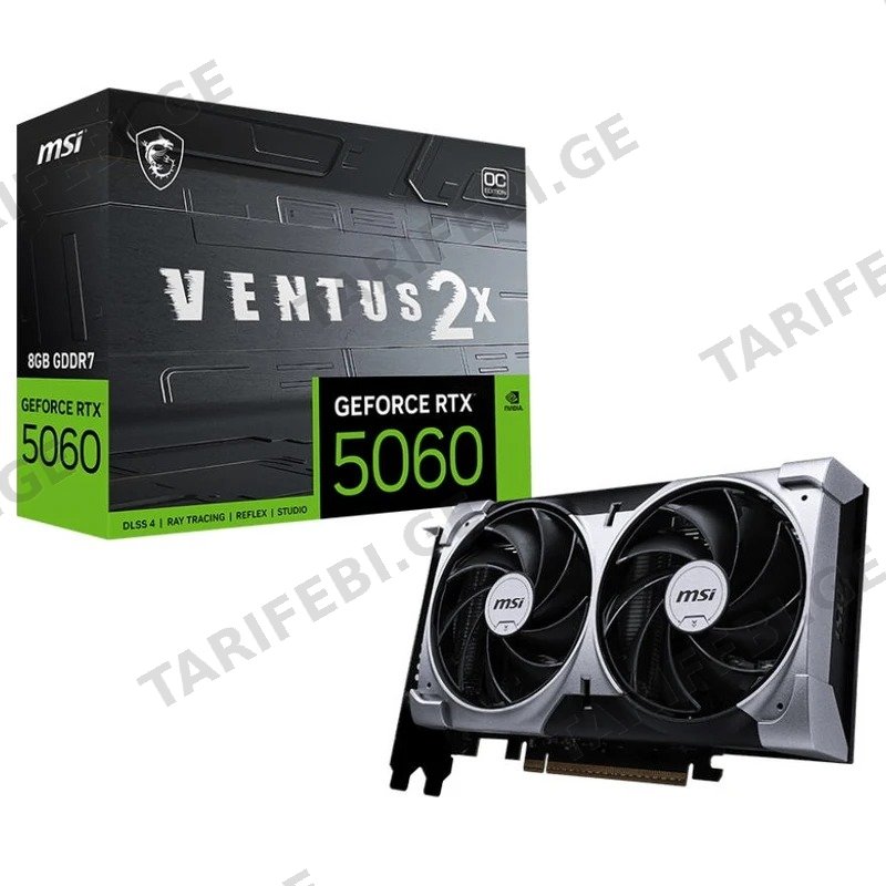ვიდეო დაფა MSI GEFORCE RTX 5060 VENTUS 2X OC 8GB GDDR7 128BIT