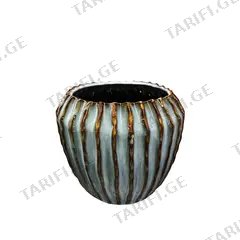 ქოთანი კერამიკული Mega Collections Ide Rib Cone Pot Ice D21H18