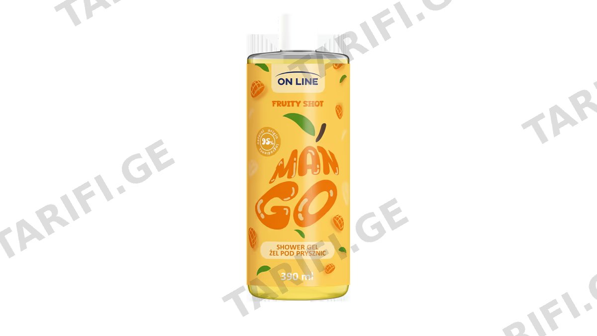 ონ ლაინ შხაპის გელი 2335 FRUITY SHOT მანგო 390მლ *