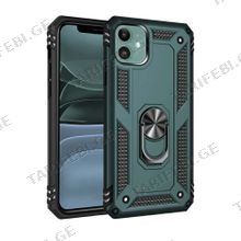 iPhone 11 Sofia Ring Case სილიკონის ქეისი ბეჭდით - მწვანე