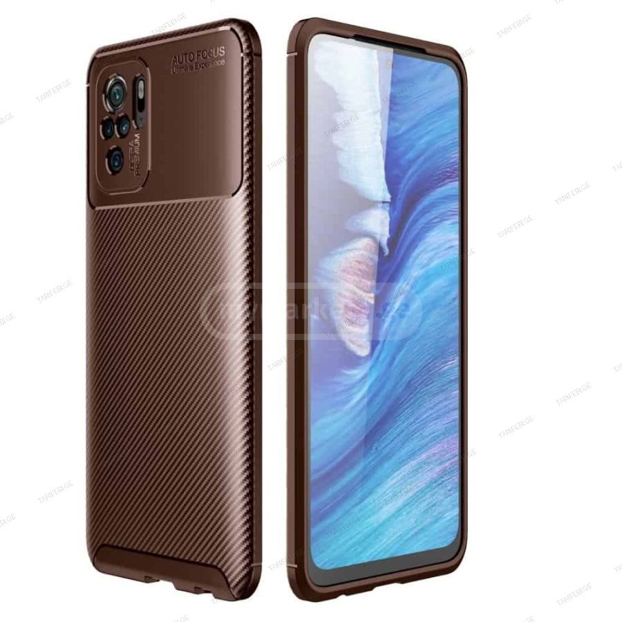 კარბონის ქეისი Xiaomi Redmi Note 10S Focus Carbon Case - ყავ