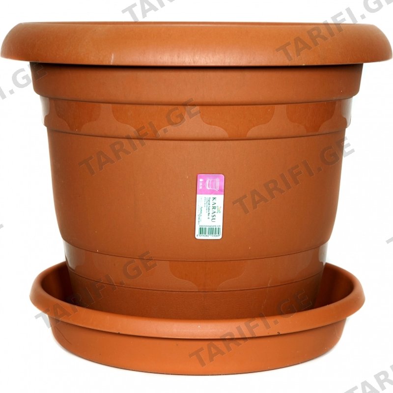 პლასტმასის ქოთანი დასადგამით T007 7 GROUND POT (24 L)