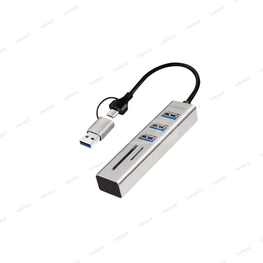 LogiLink UA0445 USB 3.0 Hub Silver