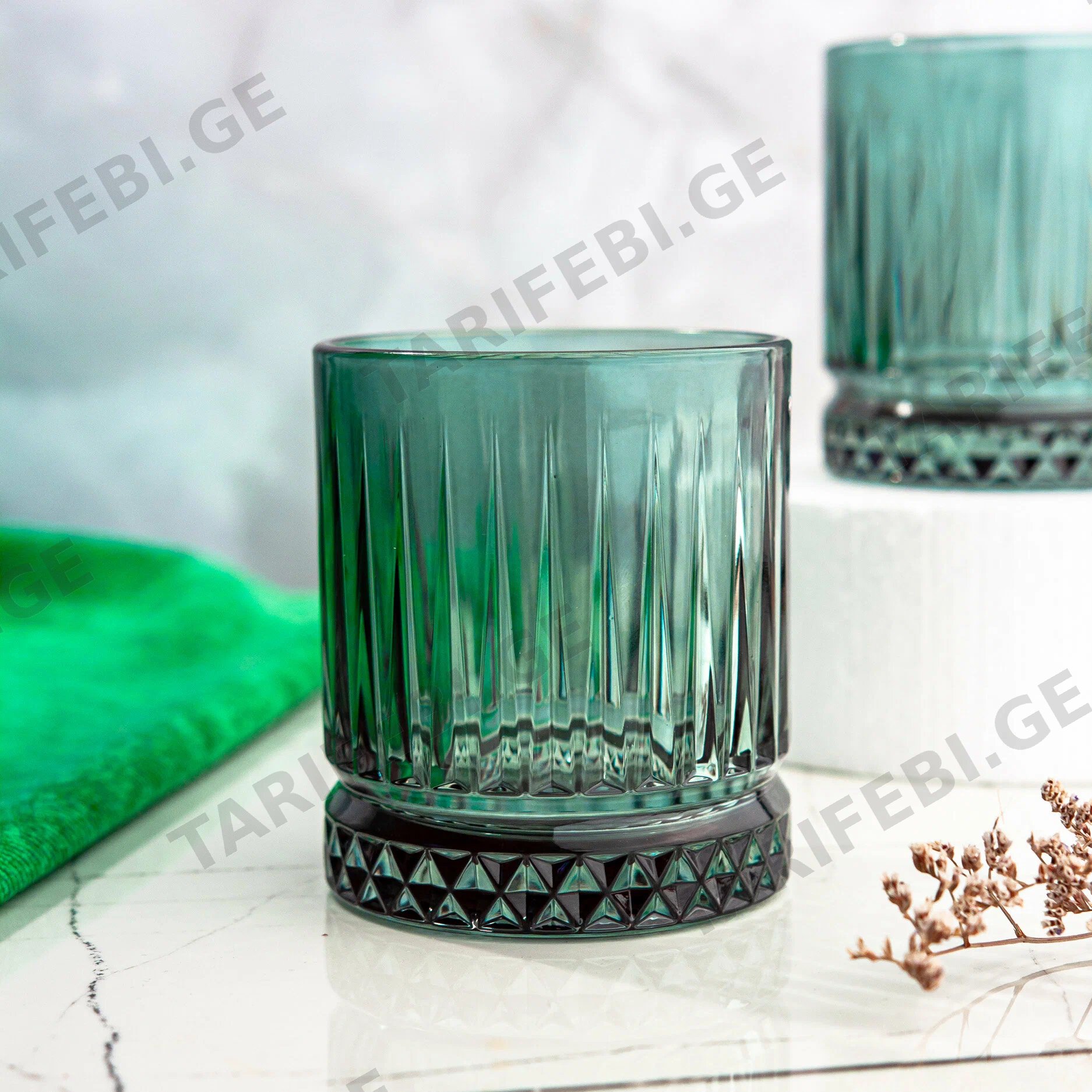 ჭიქა ვისკის 355 მლ (Elysia) (Green) 95200044-(12ც)