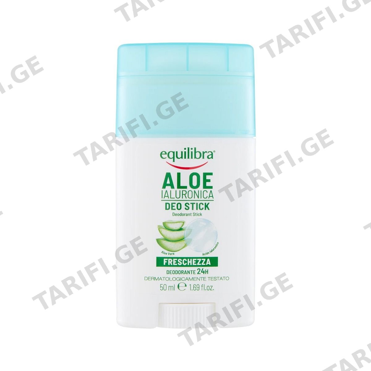 დეოდორანტი სტიკი Hyaluronic Aloe 50მლ 1759 ექვილიბრა - Equilibra