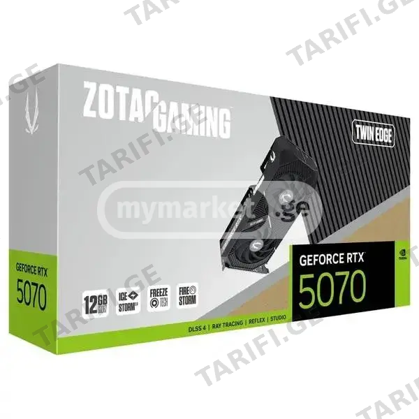 ♻ვიდეობარათი ZOTAC GeForce RTX 5070 12 GB GDDR7 Twin Edge