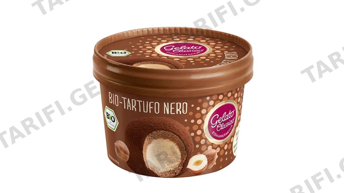 ორგანული ნაყინის ტრუფელი / Gelato Classico / შავი შოკოლადის, თხილით 200მლ