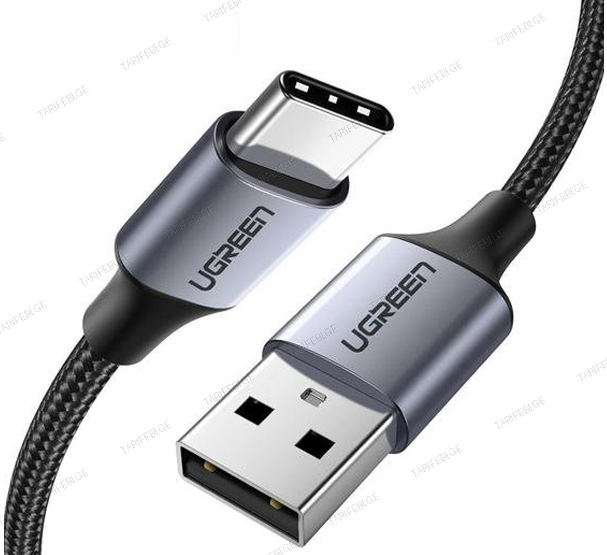 UGREEN USB 2.0 A to USB-C Cable 2m Black/60128