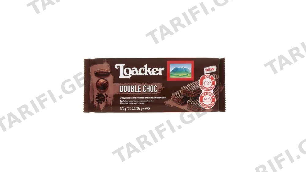 Loacker ვაფლი კლასიკური ორმაგი შოკოლადით 175გრ