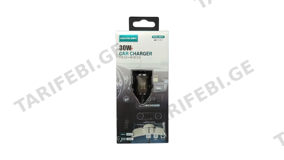 KOUVOLSEN CAR CHARGER KOS-5017