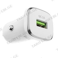 BOROFONE BZ12A Lasting power single port QC3.0 in-car charger White