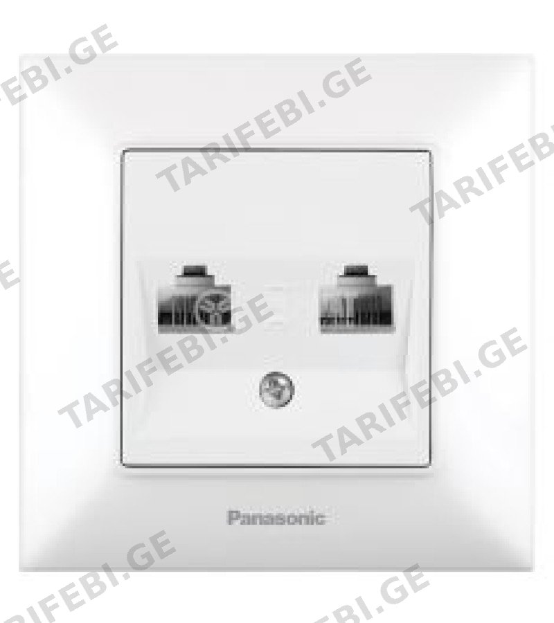 როზეტი PANASONIC ARKEDIA SLIM კომპ. 2-ნი IKILI Data თეთრი