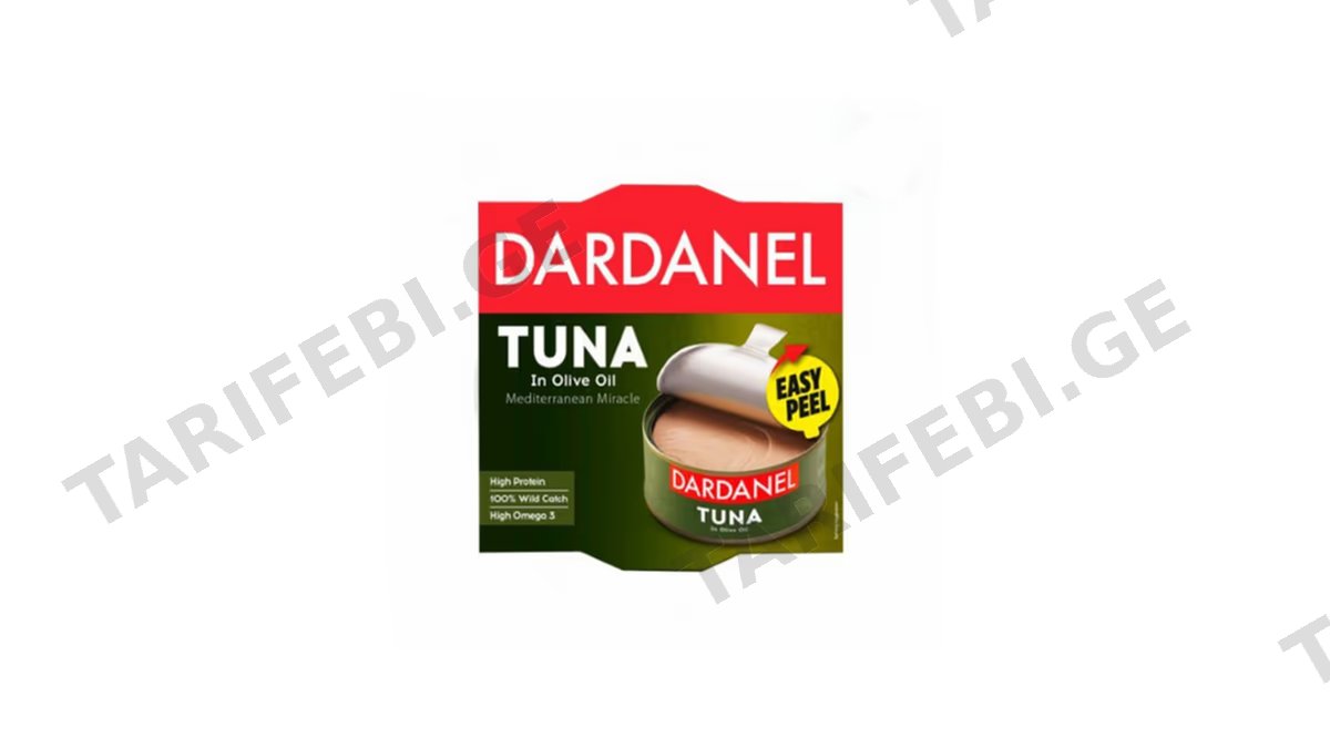DARDANEL თინუსი ზეითუნის ზეთში-140გრ