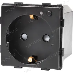როზეტი ჩარჩოს გარეშე Socket Elegant დამიწებით და შტორებით 16A Wireless Wi-Fi შავი