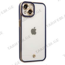 iPhone 14 Liva lense Case სილიკონის ქეისი - ლურჯი