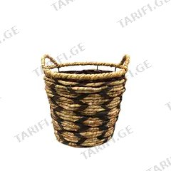 ქოთანი მოწნული Mega Collections ZigZag Potato Basket Dark Brown D26H23