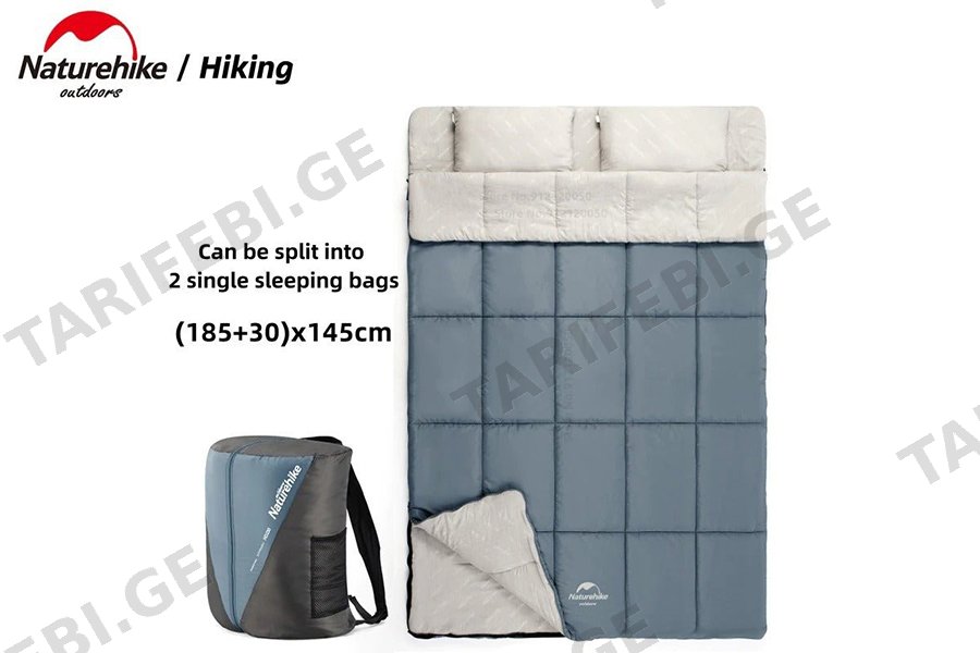 საძილე ტომარა ორ ადგილიანი 15℃ / 10℃ / 5℃ Naturehike