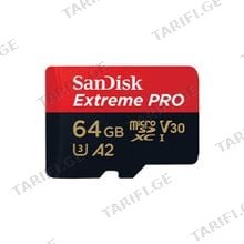 SanDisk 64GB Extreme Pro MicroSD/XC UHS-I Card Up to 200MB/s V30 SDSQXCU-064G-GN6MA Micro-SD ბარათი