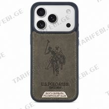 U.S. Polo Assn. iPhone 17 Pro Leather Style მობილური ტელეფონის ქეისი