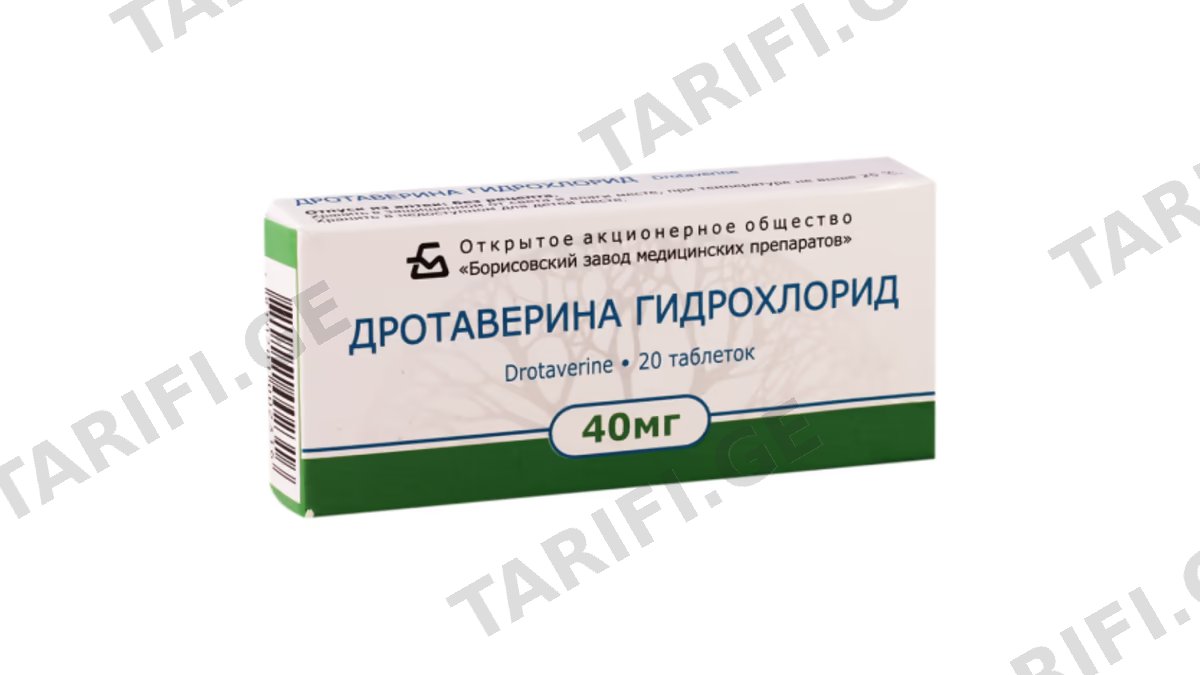 დროტავერინის ჰიდროქლორიდი ტაბ.40მგ.N20