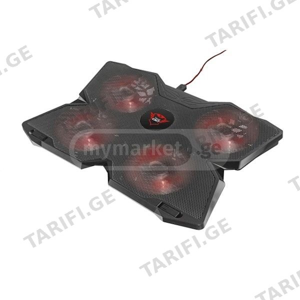 ნოუთბუქის გამაგრილებელი TRUST GXT 278 Notebook Cooling Standყველა ლეპტოპისთვის 17.3 ინჩამდეინარჩუნებს თქვენს ლეპტოპს სიგრილეს მუშაობის გაზრდის მიზნითსიმაღლე რეგულირდება სამ პოზიციაზე ოპტიმალური კომფორ
