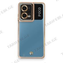 Xiaomi Poco X5 5G, Xiaomi Redmi Note 12 5G, Liva lense Case სილიკონის ქეისი - ვარდისფერი