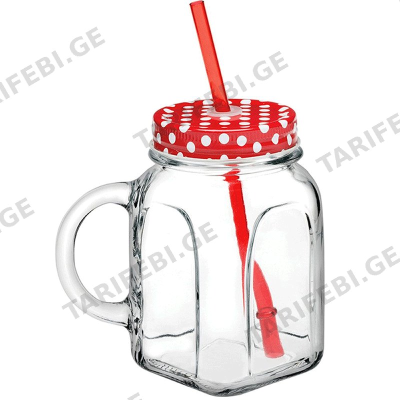 მინის ქილა საწრუპით PASABAHCE (450ML)