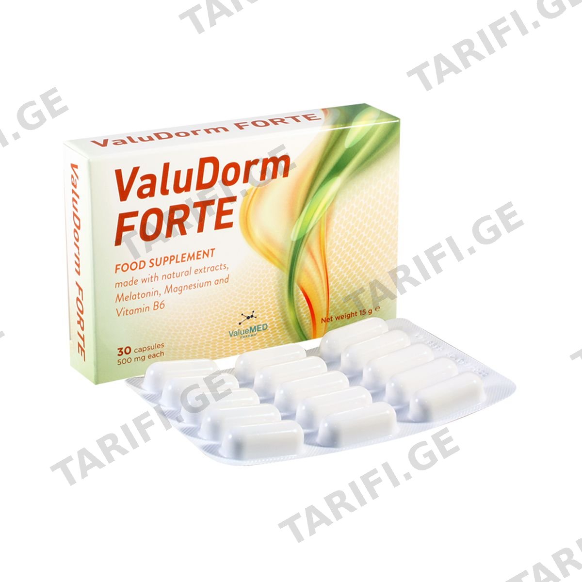 ვალუდორმი ფორტე - Valudorm Forte 30 კაფსულა