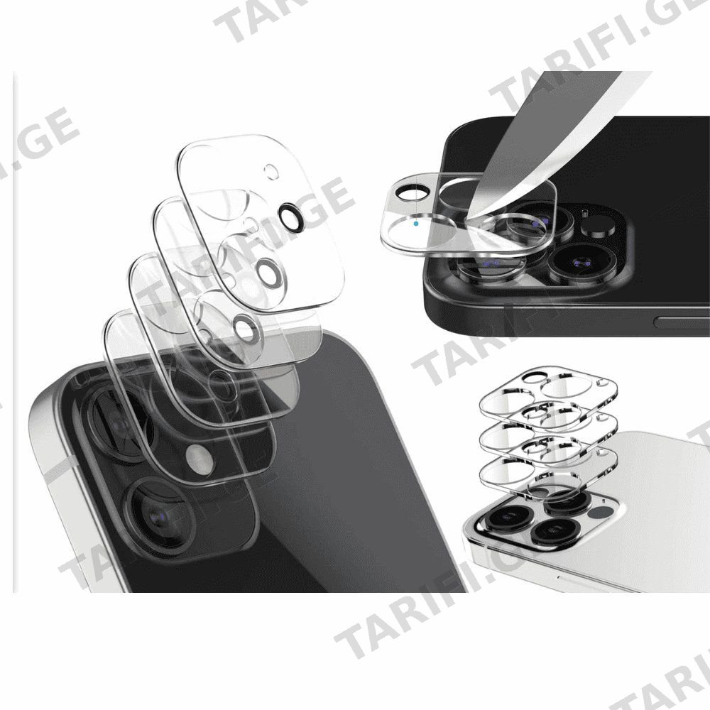კამერის დამცავები Camera Lens Protector Rainbow For iPhone 11 - Red