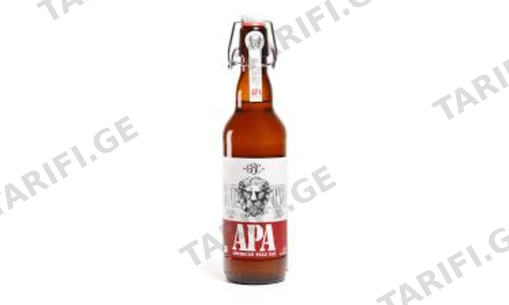 ლუდი შავი ლომი APA (0.5L), შუშა