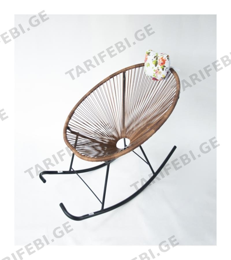 სკამი გარე სარწეველა FSLJ-2301-1 A-B ფერი. Coffee