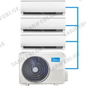 მულტი სპლიტ კონდიციონერი Midea AB-09NXD0-M (2X) + AB-18NXD0-M + M4OE-28HFN8-Q