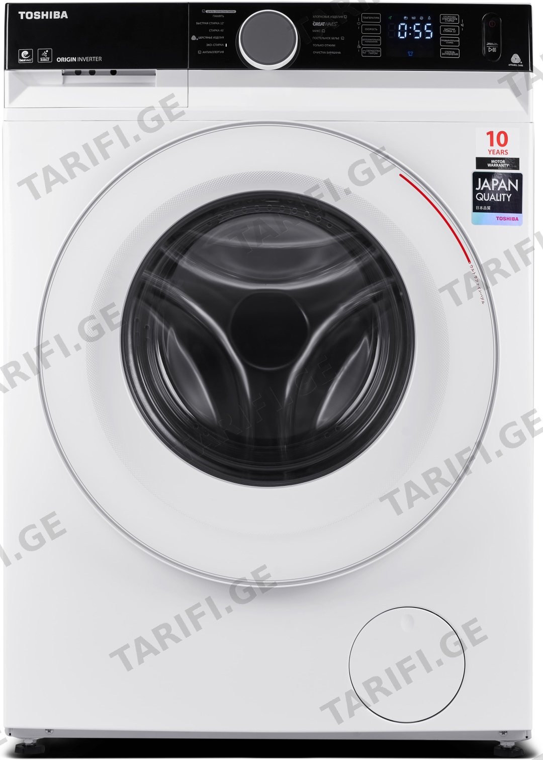 სარეცხი მანქანა Toshiba TW-BK100G4UZ(WK), A+++, 1400Rpm, 70Db, Washing Machine, White