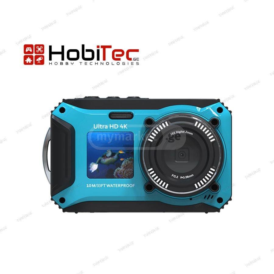 4k Waterproof Action Camera 64GB 2x Battery