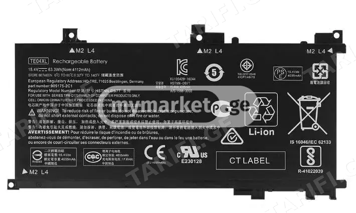 TE04XL Battery HP OMEN 15-AX200 Pavilion 15-BC series ბატა