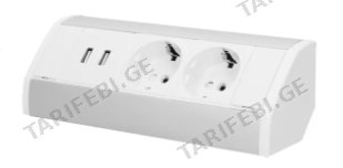 დამაგრძელებელი სამაგიდო ORNO 2х1,8მ 2xUSB Schuko 9003/W-G