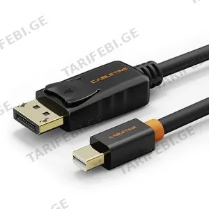 CABLETIME DP To DP 1.2 Cable 4K/60HZ 1.8M Black (CT-AV585-01G-B1.8)