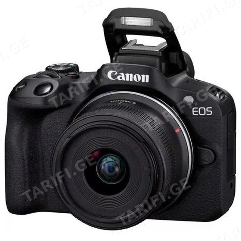 სარკისებრი ფოტოაპარატი CANON EOS R50 + RF-S 18-45MM ობიექტივი 25.5MP 4K UHD Black