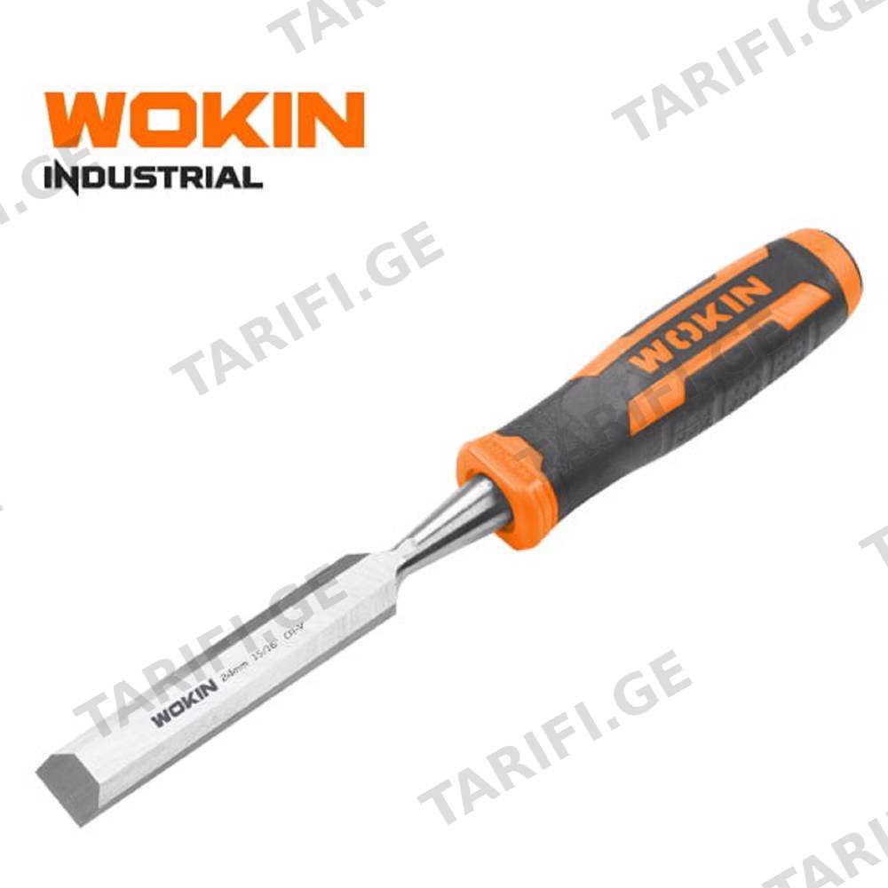 საჭრისი Wokin 254219, 19mm(3/4\"), Wood Chisel (INDUSTRIAL), Black/Orange