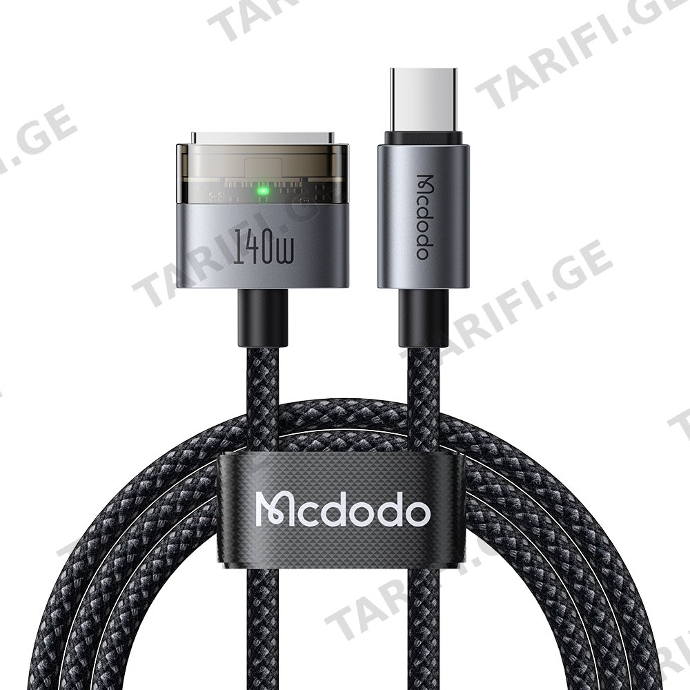 კაბელი Mcdodo 140W USB-C to Magsafe 3 Magnetic Cable with LED 2m CA-2070