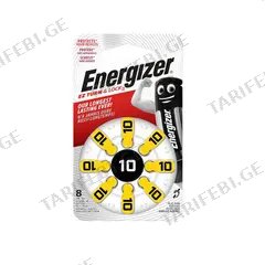 ელემენტი Energizer სმენის აპარატის HA10 8 ც Zinc Air
