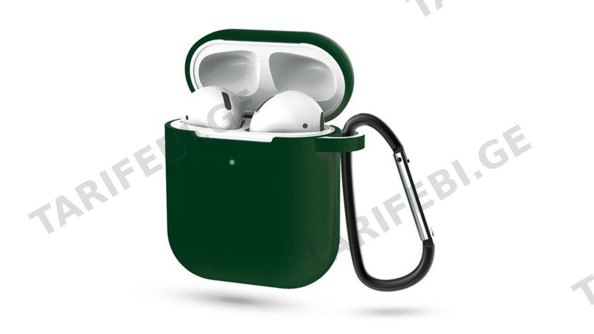 holdit Silicon Case for Airpods (Gen 1/2) მყარი სილიკონის ქეისი მწვანე (7787)