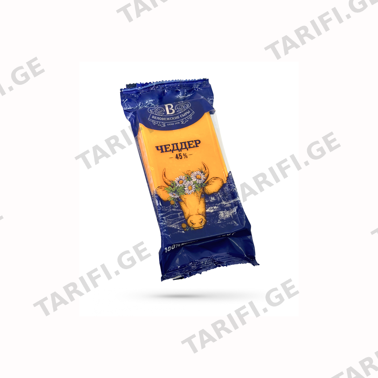 ყველი ჩედარი 45% 200გრ, "BelCheese"