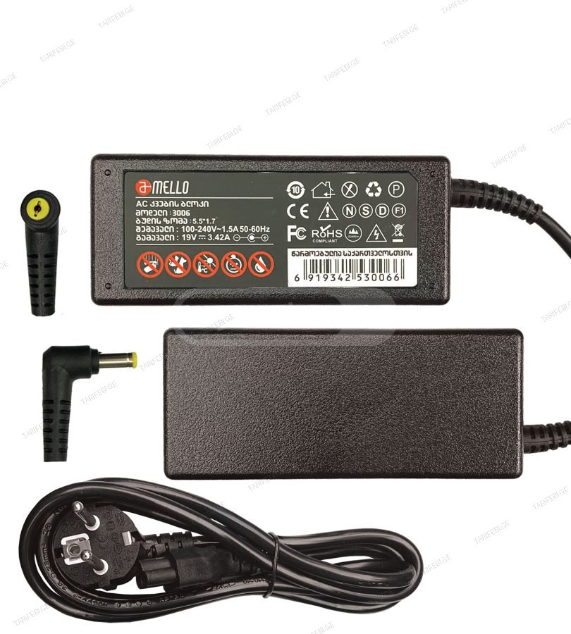 acer - დამტენი 19V 3.42A 5.5*1.7