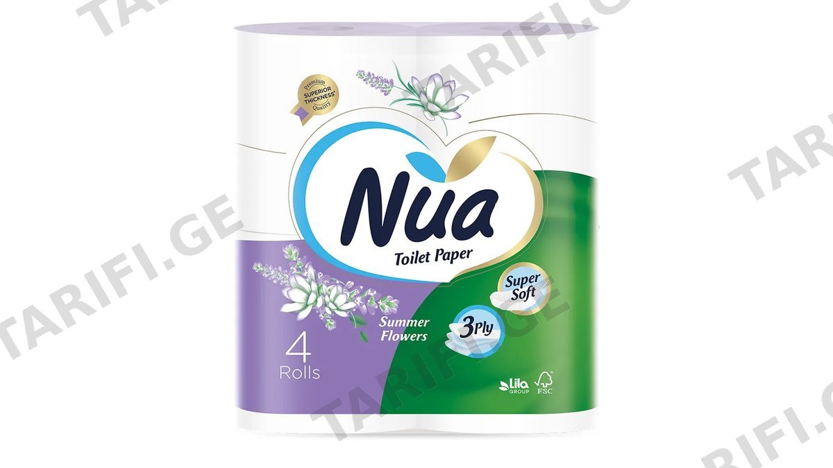 NUA სურნელოვანი ტუალეტის ქაღალდი 4 ც (ნუა)