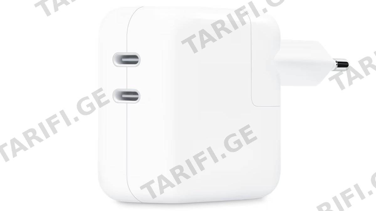 Apple 35W Dual USB-C Port Power Adapter Original with Opened Box.